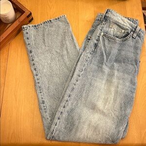 & Denim Baggy Low Waist Light Wash Jeans